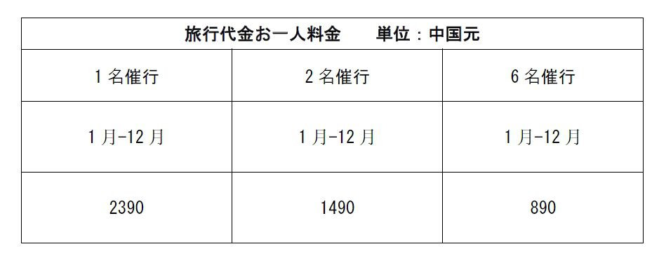 ::ツアー代金